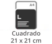 Cuadrado 21 x 21 cm