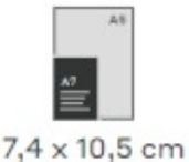 7,4 x 10,5 cm