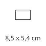 8,5 x 5,4 cm